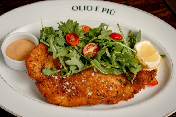 Milanese Di Pollo dish at Olio E Piu DC