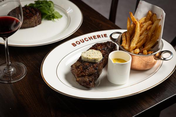 Steak Frites Huge Galdones dish at La Grande Boucherie DC