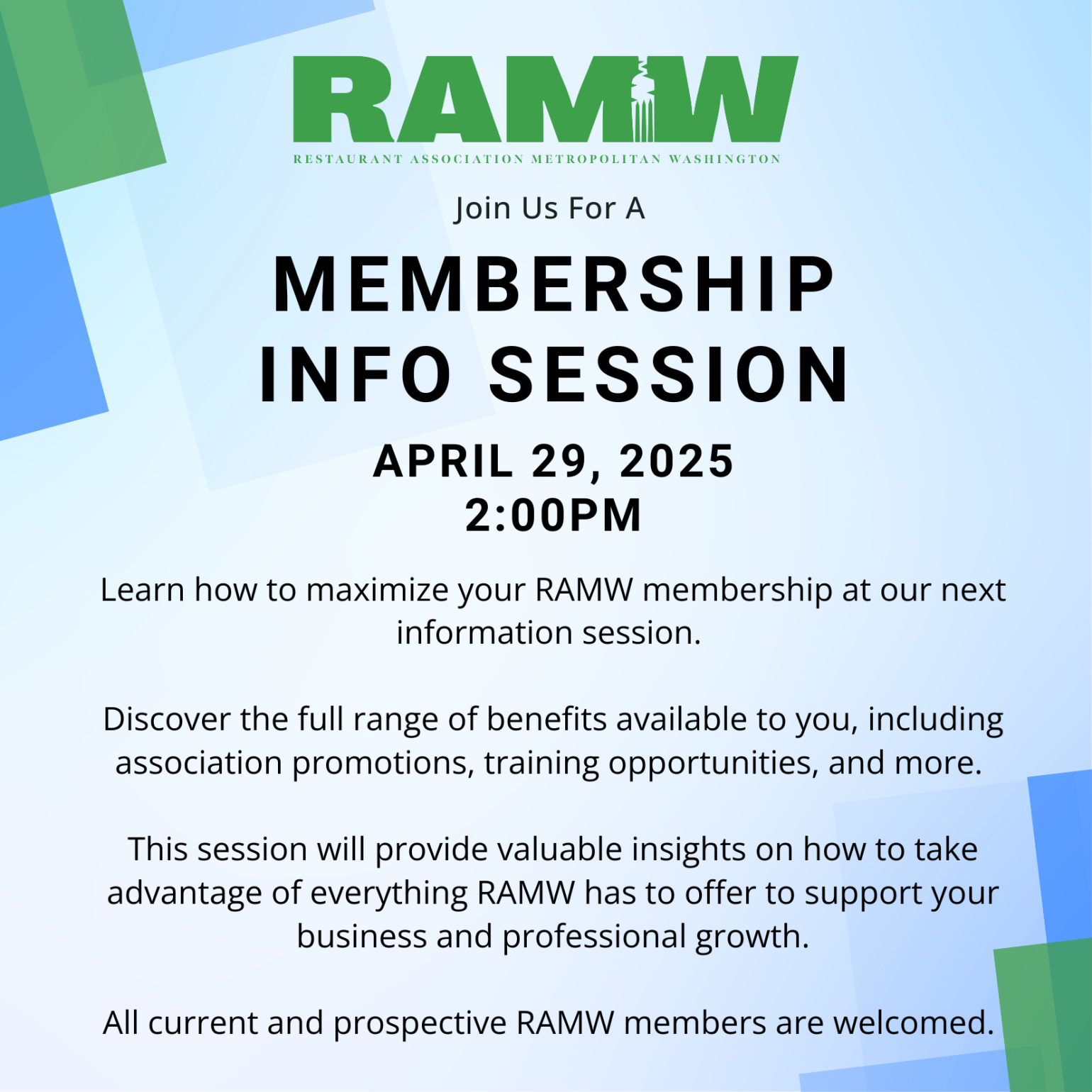RAMW Membership info session_April 2025