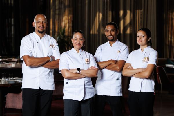 Chef Lonie Murdock and her culinary team. 