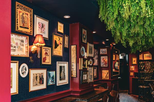 First Floor Bar with Historic Art
