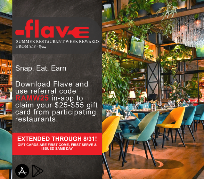 Flave App ESRW25 Download to Win Gift Certs